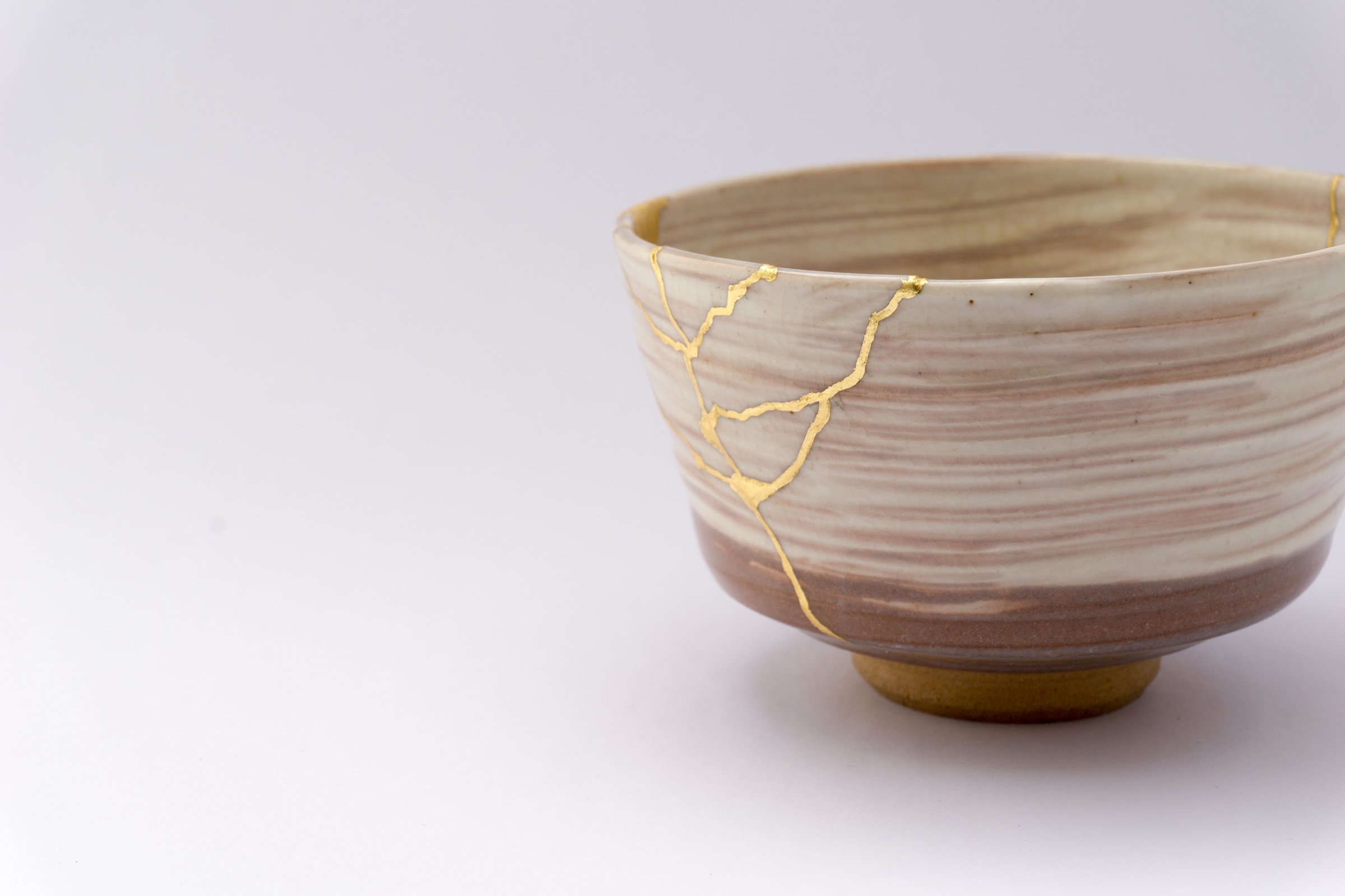 Kintsugi Japanese antique ceramic bowl